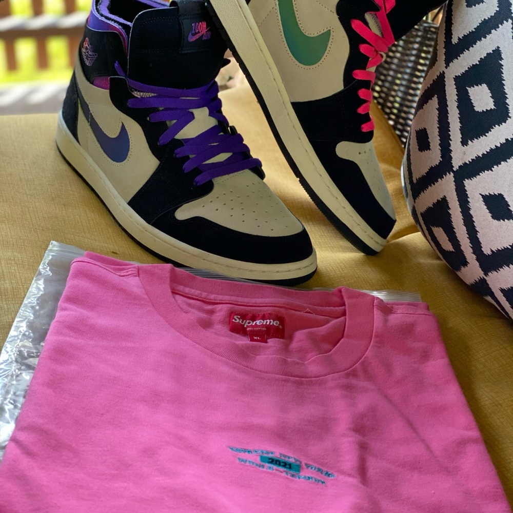 Supreme World Famous SS embroidered Bright Pink XL - Picture 14 of 16